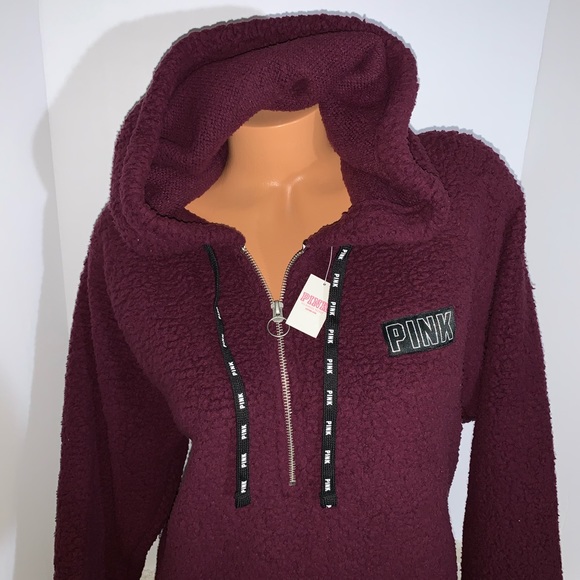 Victoria’s Secret Sherpa Burgundy LARGE - Picture 3 of 8